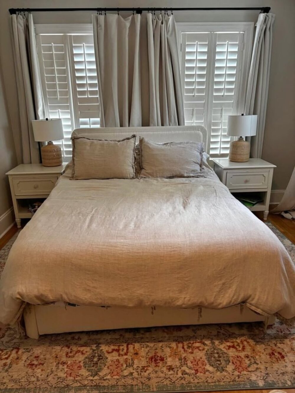 Crate & Barrel Linen Lurex Striped Full/Queen Duvet Cover Set. 2 Shams. FLAW